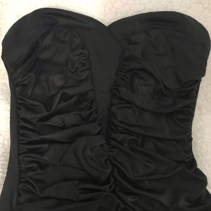 Ruffled fashion bodycon dress - Black -Size S